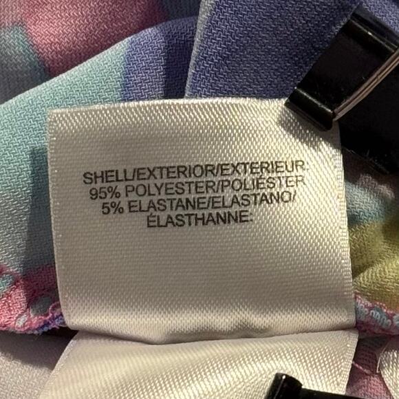 Pappagallo Dress Bell Sleeve Coastal Preppy Tropical Retro Bright Bold Medium - Picture 6 of 7